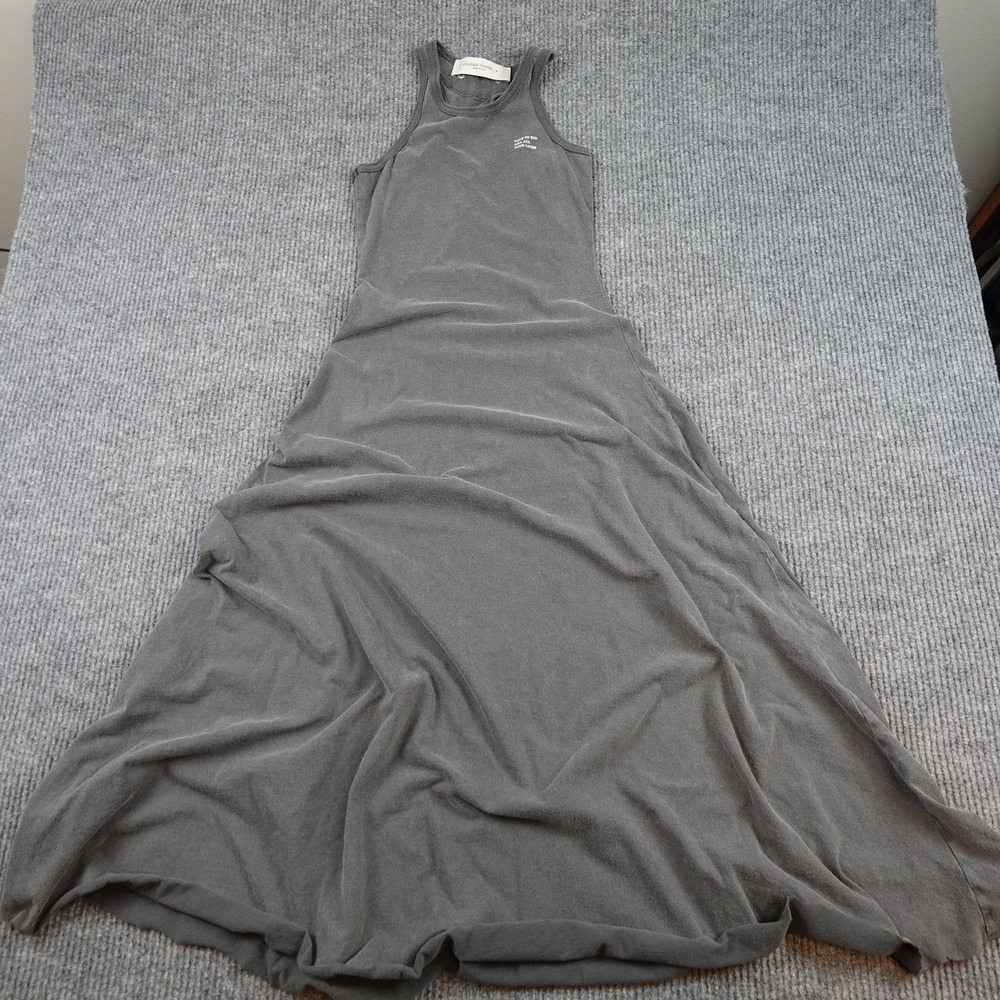 Golden Goose Tank Dress Womens XS Gray Scoop Neck Jersey Maxi Italy GWP01117